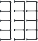 Tianman Industrial Wall Mount Iron Pipe Shelf Shelves Shelving Bracket Vintage Retro Black DIY Open Bookshelf DIY Storage offcie Room Kitchen Shelves (3Pcs,52