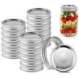 Netany Regular Mouth Canning Lids Mason Jar Lids & Bands Set - Split-Type Lids Leak Proof and Secure Canning Jar Caps