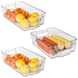 Septseven Pantry Storage Bins for Refrigerator Organizing Clear，Freezer Organizer bins, Organization and Storage for Kitchen and Home, BPA Free Fridge Cabinet Organizer, Kitchen Storage Accessoriess