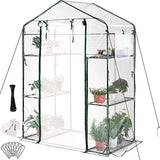 Quictent Greenhouse Screen Door 2 Windows 3 Tiers 6 Shelves 56