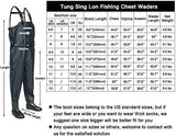 Tung Hsing Lon Fishing Chest Waders for Men Women with Cleated Bootfoot Hunting Waders Fishing Overalls Waterproof and Breathable