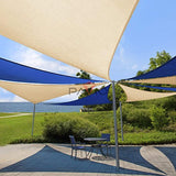 Patio Paradise 20' x 20' x 20' Beige Sun Shade Sail Triangle Canopy, 180 GSM Permeable Canopy Pergolas Top Cover, Permeable UV Block Fabric Durable Outdoor, Customized Available