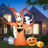 HighydroLED 6ft Tall Lighted Halloween Inflatable Skeleton Dog LED Lights Decor Outdoor Indoor Holiday Decorations, Blow up Lighted Yard Decor, Lawn Inflatables Home Family Outside Decor