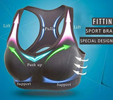 FITTIN Racerback Sports Bras - Padded Seamless Med Impact Support for Yoga Gym Workout Fitness