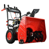 PowerSmart Snow Blower, 26-INCH 212cc Gas Snow Blower, 2-Stage Electric Start Gas Powered Snow Blower, 26-INCH Removal Width, Color Red and Black, PSS2260L-AM