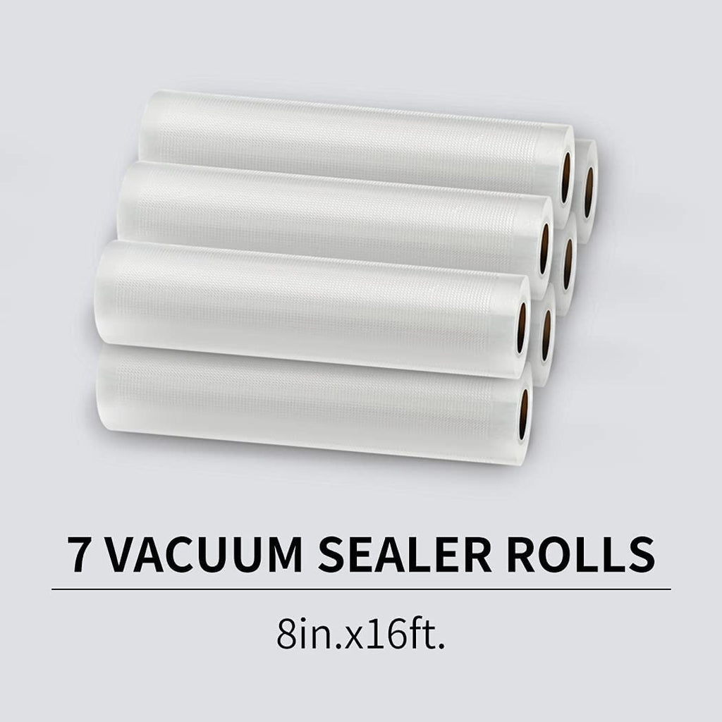 Deefre Vacuum Sealer Bags 8'' x 20' 4 Rolls for Food Saver, BPA Free and Puncture Prevention Vacuum Seal Food Saver Bags,Great for Sous Vide，Vac Storage or Meal Prep