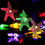 Doingart  Starfish Solar String Lights,20ft 30 LED Halloween Christmas LED Fairy String Lights for Outdoor,Home,Lawn,Garden,Wedding,Patio,Party,Halloween and Holiday Decorations [Multi-Color]