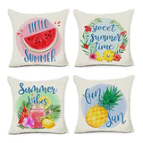 pinata Summer Pillow Covers 18x18 Set of 4 Lemon Farmhouse Throw Pillows Cases Buffalo Plaid Check Yellow Outdoor Decorative Holiday Decorations for Couch Sofa Home Patio Spring Seasonal Cushion Cover