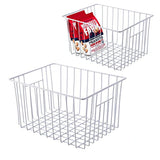 Homics Freezer Wire Baskets, Metal Wire Storage Baskets for Chest Freezer Upright Refrigerator, Organizer Bins with Handles for Household, Kitchen, Cabinets