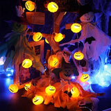 SOARRUCY Halloween Decorations Lights, 20 Pumpkin Lights, 9.8 feet LED Pumpkin Lights, Holiday Lights for Outdoor Decor,2 Modes Steady/Flickering Lights Indoor Outdoor Decorations (Warm Yellow)