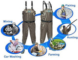 Tung Hsing Lon Fishing Chest Waders for Men Women with Cleated Bootfoot Hunting Waders Fishing Overalls Waterproof and Breathable