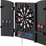 KICK Viper Electronx Electronic Dartboard Compact Size Over 35 Games with 167 Options Built-In Cabinet and Dart Storage for up to 12 Darts Auto Scoring LCD Display 8-Player Multiplayer and Soft Tip Darts