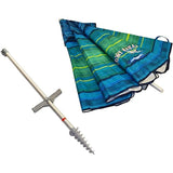 Sand Anchor 7 feet Beach Umbrella With Tilt and Telescoping Pole- Red