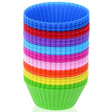 Silicone Cupcake Liners, Selizo 45 Pcs Reusable Silicone Baking Cups Nonstick Muffin Molds for Cake Balls, Muffins, Cupcakes and Candies, Assorted Bright Colors