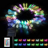 MagicLux Tech Outdoor Solar String Lights Water Drop 40LED 26.25ft 16 Single Colors Multicolor Change in One Waterproof Light 5 Modes with Remote Control Decoration Garden Yard Christmas Party Holiday