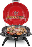 Techwood  Electric BBQ Grill Techwood 15-Serving Indoor/Outdoor Electric Grill for Indoor & Outdoor Use, Double Layer Design, Portable Removable Stand Grill, 1600W (Countertop BBQ Grill)