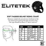 EliteTek Soft Padded Headgear - 7v7 Soft Shell - Rugby - Flag Football Helmet - Soccer Goalie & Epilepsy Head Fall Protection - Youth & Adult Sizing