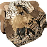 Nani?Wear Western Horse Soft Fleece Throw Blanket, 63