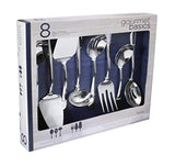 Gourmet Basics by Mikasa 5181046 Kaylee 8-Piece Stainless Steel Hostess Serving Utensil Set