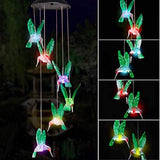 FilmHoo LED Solar Hummingbird Wind Chimes,Gifts for Mom, Women Grandma ,Mothers Day Birthday Christmas Gifts from Daughter Son,21