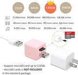 Flash Drive for iPhone, Auto Backup Photos & Videos, Photo Stick for iPhone, Qubii Photo Storage Device for iPhone & iPad【microSD Card Not Included】- Pink