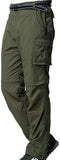 Mens Hiking Pants Adventure Quick Dry Convertible Lightweight Zip Off Fishing Travel Mountain Trousers