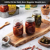 GMSFOCUS 24-Count Canning Lids Regular Mouth Canning Flats for Ball, Kerr Jars, Split-Type Metal Mason Jar Lids for Canning-100% Fit & Airtight for Small Mouth Jars-Food-Grade Material(Not Include Bands)