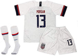 ALLSYY Alex Morgan #13 USA National Team 2019/2020 Season Kids Youth Sport T-Shirt & Shorts & Socks