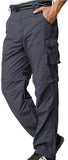 Mens Hiking Pants Adventure Quick Dry Convertible Lightweight Zip Off Fishing Travel Mountain Trousers