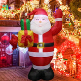 Hunthand  5FT Christmas Inflatables Greeting Santa Claus , LED Lights Blow Up Yard Christmas Decoration,for Holiday Xmas Party Indoor Outdoor Garden Yard Lawn Winter Decor (5FT)