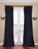 Half Price Drapes PTCH-112-108-RU Ruched Faux Silk Taffeta Curtain, Platinum