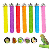 ZOHOKO 7 Color Grip Bird Cages Perch for Conures Parakeets Lovebirds Cockatiels, Good for Keep Nails and Beaks in Top Condition