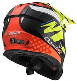 LS2 Helmets Motorcycle & Powersports Helmet's Off-Road Fast Mini V2 (Strong Red Blue, Medium)