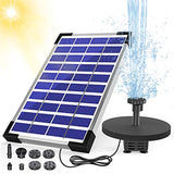 AISITIN 5.5W Solar Fountain Pump built-in 1500mAh Battery Solar Water Pump Floating Fountain with 6 Nozzles, for Bird Bath, Fish tank, Pond or Garden Decoration solar aerator pump