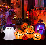 SOARRUCY Halloween 4ft Inflatables Pumpkins Decorations - Halloween Decorations Blow Up Pumpkin Stacked, Outdoor Halloween Decorations, Halloween LED Lights Pumpkin Decorations for Yard, Front Porch, Lawn