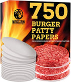 MOUNTAIN GRILLERS Hamburger Patty Paper - Wax Papers to Separate Frozen Pressed Patties - 750 Burger Sheets for Easy Release from Press - Perfect for BBQ