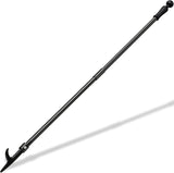 BsBsBest Fire Pit Poker, 45.99 Inch Extra Long Outdoor Fire Poker for Fireplace, Fire Pit, Campfire, Wood Stove and Indoor Use, Heavy Duty Wrought Steel Campfire Poker Tool, Rust-Resistant Black Finish