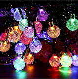 UPOOM Solar String Lights Garden 50 LED 24Ft Outdoor String Lights Multi-Colored Waterproof Crystal Ball Fairy Lights, Decoration Lighting for Home, Garden, Patio, Yard, Christmas