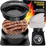 MOUNTAIN GRILLERS Burger Press Patty Burger Maker - Non Stick Hamburger Mold Kit for Easily Making Delicious Stuffed Burgers, Regular Beef Burger and Perfect Shaped Patties - Bonus 40 Wax Papers