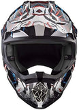 LS2 Helmets Motorcycle & Powersports Helmet's Off-Road Fast Mini V2 (Strong Red Blue, Medium)