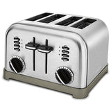 KITCHMIX CPT-180C Metal Classic 4-Slice Toaster, Brushed Stainless