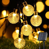 Solar String Lights Garden, 24FT 50LED Outdoor Solar String Lights Garden Crystal Ball Decorative Lights Waterproof Indoor Outdoor Fairy Lights for Garden, Patio, Yard, Christmas