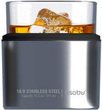 Norlan Insulated Whiskey Glass and Stainless Steel Sleeve (Silver)