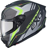 Scorpion EXO-R420 Adult Street Motorcycle Helmet - Seismic Matte Hi-Vis/Dark Grey/Medium