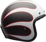 Bell Custom 500 Carbon Open-Face Motorcycle Helmet (Ace Cafe Tonup Black/White, X-Large)