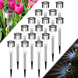 Meykers Solar Light Outdoor Pathway Garden Driveway - (16 Pack) Path Walkway Yard Lawn Landscape Sidewalk Patio Wall Backyard Camping Lighting LED Stake Solar Powered