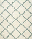 SAFAVIEH Dallas Shag Collection SGD257A Trellis Non-Shedding Living Room Bedroom Dining Room Entryway Plush 1.5-inch Thick Area Rug, 4' x 6', Dark Grey / Ivory