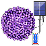 MagicLux Tech Solar Halloween String Lights Outdoor - 72FT 200LED Solar Powered Purple String Lights Waterproof 8 Modes for Halloween, Christmas Tree, Party, Patio