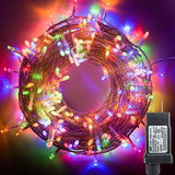 GONK 99FT 300 LED String Lights, Low Voltage Plug in String Lights with 8 Flashing Modes for Indoor and Outdoor, Xmas, Parties, Garden, Wedding, Window, Home Decorations (Multicolor)