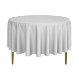 Lann's Linens - 120" Round Premium Tablecloth for Wedding/Banquet/Restaurant - Polyester Fabric Table Cloth - White